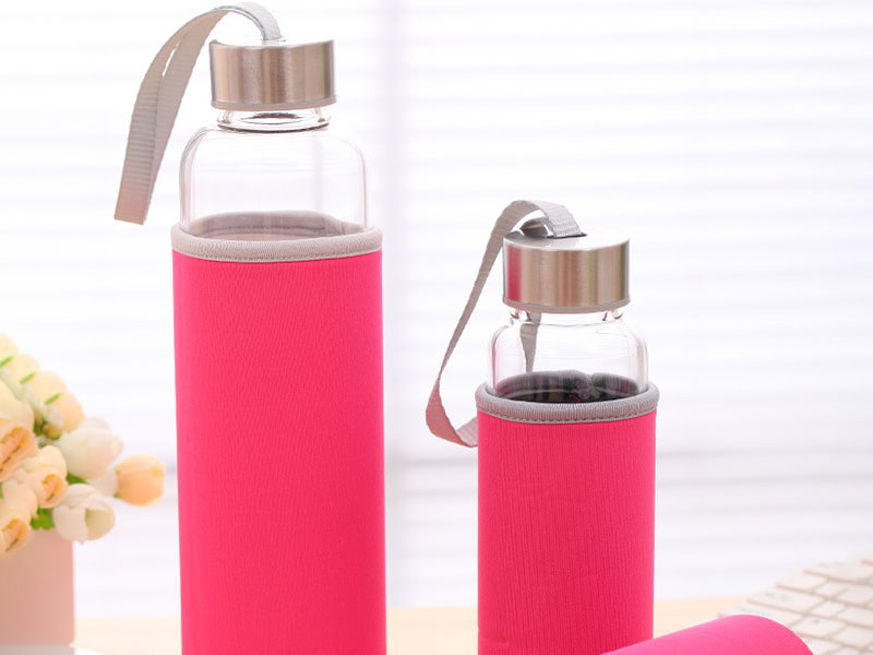 Glass Water Bottle With Sleeve 280ml 360ml 420ml 550ml