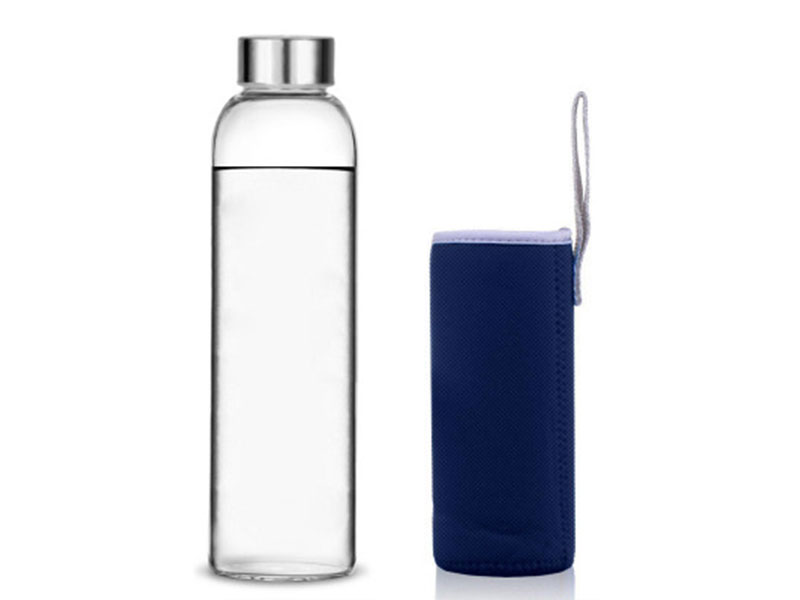 Glass Water Bottle With Sleeve 280ml 360ml 420ml 550ml