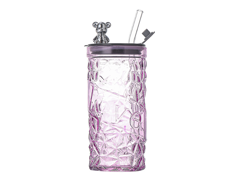 Glass Cute Water Bottles 380ml