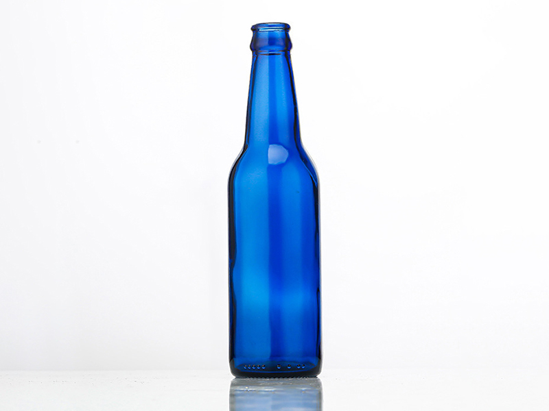 Blue Glass Beer Bottle 330ml