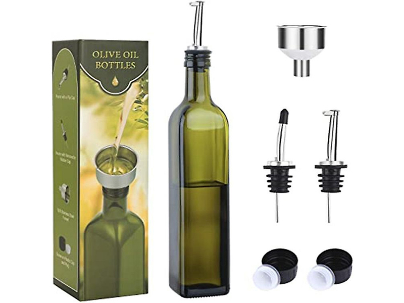 Glass Olive Oil Bottle Set 500ml