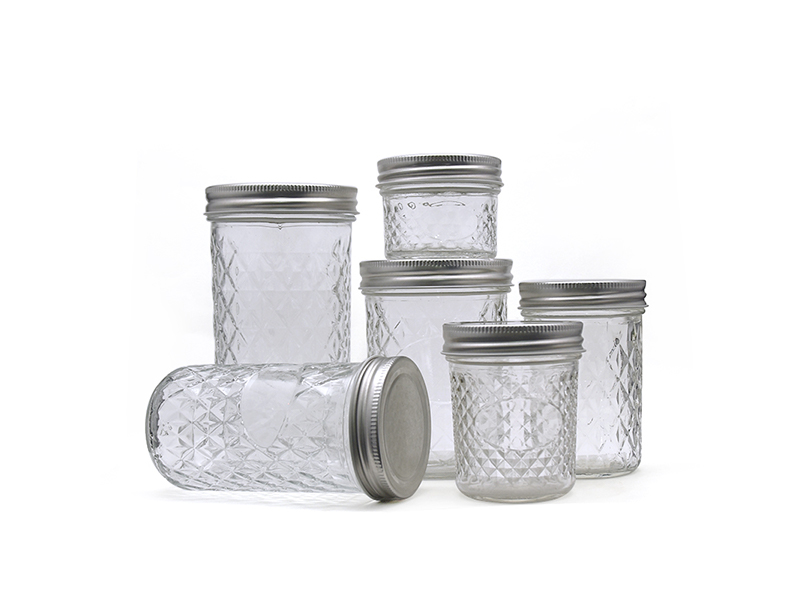 Glass Mason Jam Jar 100ml 200ml 350ml 650ml