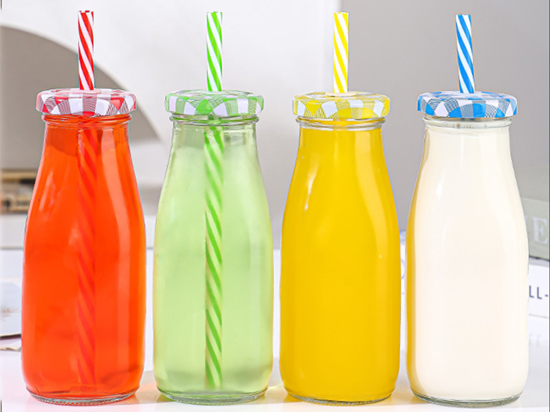 Milk Bottle with Straw