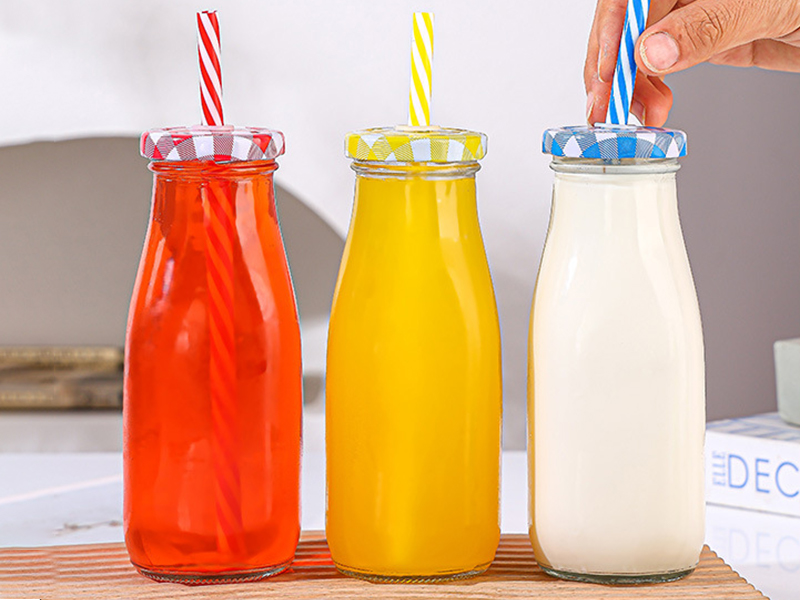 Milk Bottle with Straw