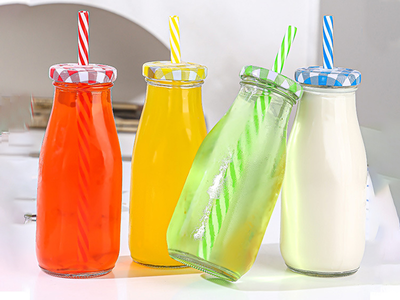 Milk Bottle with Straw