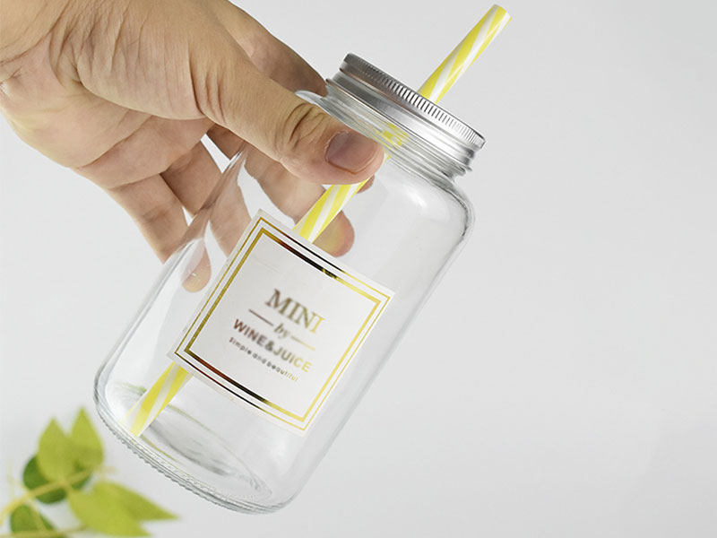 Juice Bottle with Straw