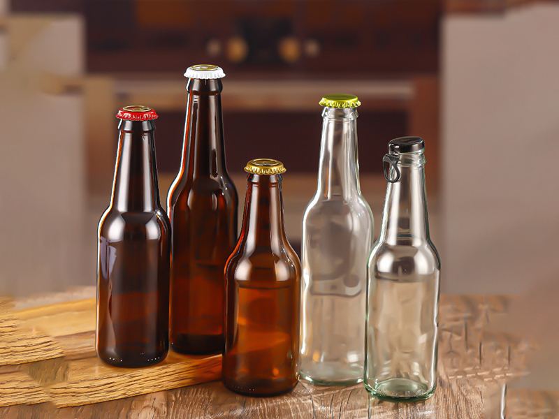 Clear Glass Beer Bottles