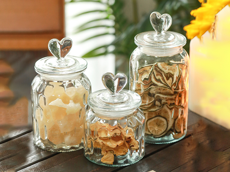 Heart Shaped Jar with Lid