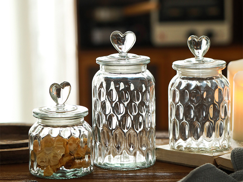 Heart Shaped Jar with Lid