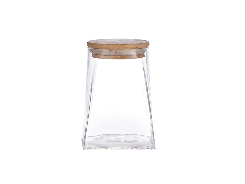 Square Glass Food Storage Jars with Lids 350ml 500ml 750ml 950ml