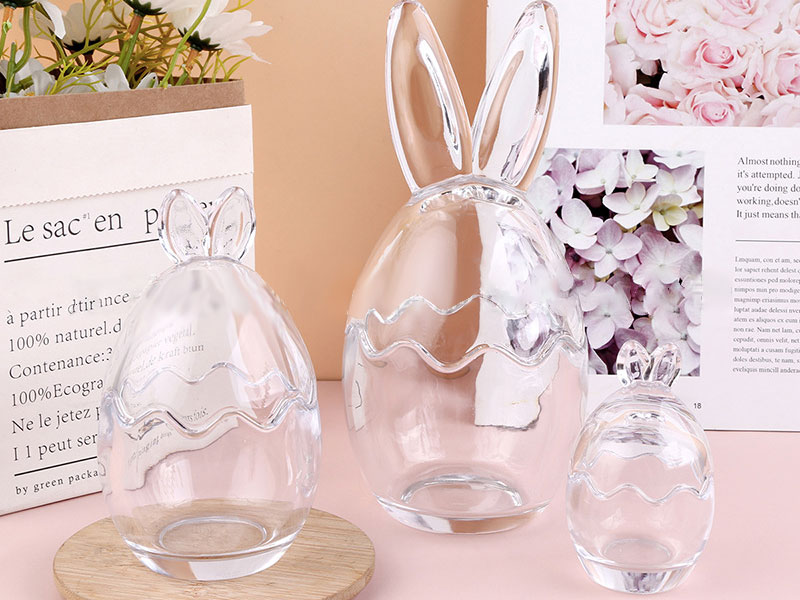 Glass Bunny Jar