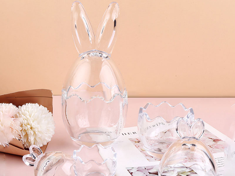 Glass Bunny Jar