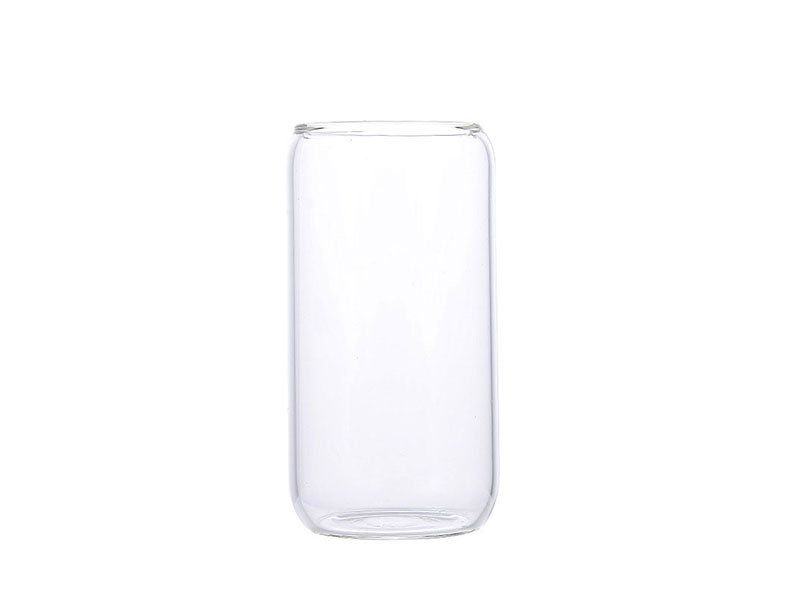 Glass Drink Bottle with Straw 500ml