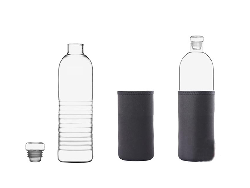 Glass Water Bottle with Glass Lid