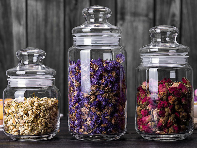 Glass Jar with Glass Lid